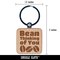 Coffee Bean Been Thinking Of You Cute Pun Engraved Wood Square Keychain Tag Charm
